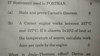 computer programming and thermodynamic  third semester|| Igu BSC  2022 paper