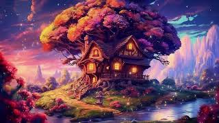 Sunset Fireflies & Fairy Tree House | LoFi Chillhop Fantasy Music & Ambience Chillhop