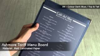 Ashmore Tariff Menu Board