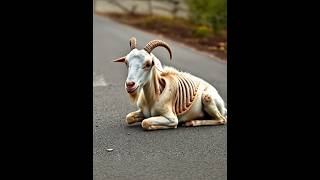 doctor rescue a weak, lonely goat😞😭. #shorts #animals #goat #motivation