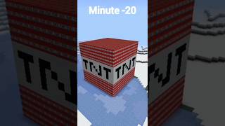 Biggest Tnt At Different Minute 😲 (World's Smallest Violin) #shorts #minecraft