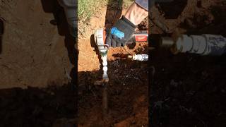 Repairing an underground waterline leak 🌱💦 #plumbing #plumber #shortsvideo