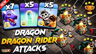 Th16 DRAGON & DRAGON RIDER Attack (Clash of Clans) | TH16 Attack Strategy With Dragon + Dragon Rider