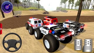 Off-road Monster Truck US Police Mud Racing For Android 3D Driving Gameplay 4x4 - Off-road Outlaws