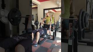 Sameer Khan workout 🏋️ Barvel chest press 130 kg gym my Servant Johnny sins 😂