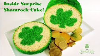 St Patrick's Day Cake with Inside Surprise Shamrock from Creative Cakes by Sharon