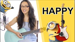 Happy - Pharrell Guitar Tutorial with Easy Chords and Riff