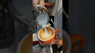 Beautiful Latte art tulips #art #latteeart #coffeeart #coffee #latteart #shortvideo #shorts