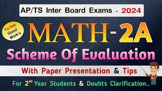 TS - AP INTER MATH 2A SCHEME OF VALUATION || PAPER PRESENTATION TIPS IN BOARD EXAMS || IPE-2024