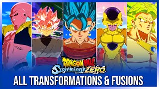 Dragon Ball Sparking Zero All Character Transformations & Fusions (4K)