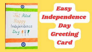 DIY easy independence day greeting card on white paper