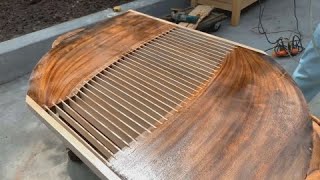 Wood Recycling Project - Build Outdoor Wooden Table For Garden From A Stump