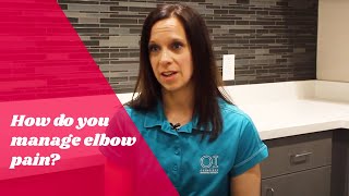 How do you manage elbow pain?