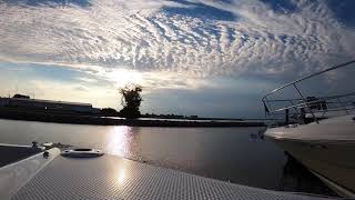 Sunset time lapse over the water