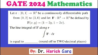 Question 61 | Line Integral Question | GATE 2024 Mathematics