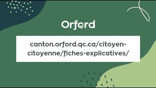 Municipalité d'Orford | Fiches explicatives