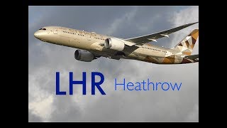 * Afternoon Departures Compilation 2* London Heathrow, Incl ETIHAD B789, Hi Fly A333...more.  ✈️