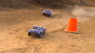 Traxxas Slash 4X4 VS Blackout Crazy RC Car Action