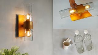 DIY Membuat Lampu Dinding Modern, Unik, Mewah dari Botol Kaca dan Pipa PVC Bekas