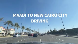 Driving from Maadi to New Cairo city in highway, Egypt ,North  Africa 埃及视频:从马阿迪开车---新开罗高速