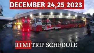 RTMI TRIP SCHEDULE | DECEMBER 24-25 2023 PAGADIAN ZAMBOANGA CDo DIPOLOG ETC