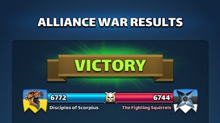 Empires & Puzzles: DOS vs The Fighting Squirrels - Alliance War - Attack boost