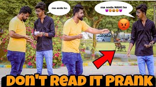 Don't Read It Prank | Pranks In Pakistan | Humanitarians Mini