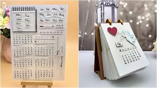 STUNNING NEW YEAR GIFT | Use Clear Stamps to Handmade Calendar - #Alinacutle® #AlinaCraft