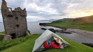 Camping in a 500 yr Old Castle in Scotland (Foraging, Hiking, & Fishing Catch Cook)