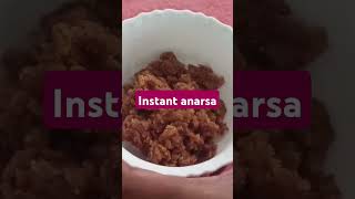 अनारसा !१५ मिनिटांत बनवा अनारसे  instant Anarsa recipe ! gulacha Anarsa दिवाळी फराळ#shortsvidao