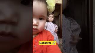 little Rockstar babies, cute Rockstar performance, cute Rockstar girl, #rockstar #rock