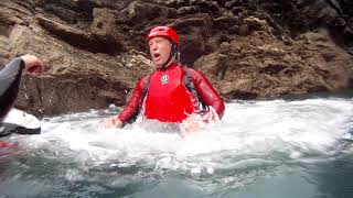 Coasteering at Porth Dafarch, Anglesey in 2019