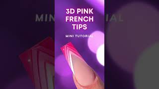 3D Nail Art Design | French Tip Mini Tutorial #shorts