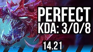 CHO'GATH vs NUNU & WILLUMP (MID) | 3/0/8 | KR Diamond | 14.21