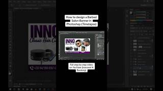 How To Design a Barber/Salon Flyer/Banner in Photoshop (Timelapse) #shorts