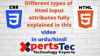 Different types of Html input attributes fully explained in this video in urdu/hindi (36)