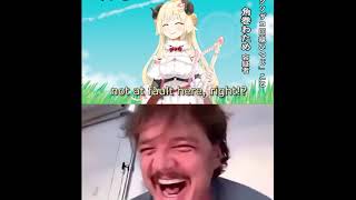 Watame's internet is broken..... - Pedro Pascal Crying