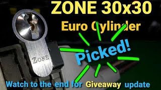 (219) Zone 30x30 Euro Cylinder lock Picked