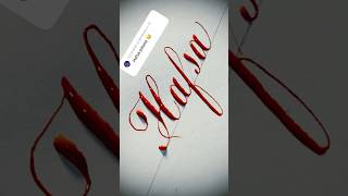 Copperplate calligraphy, tutorial: how I write your name #hafsa