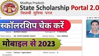 Mp scholarship kaise check kare 2023|| scholarship status kaise dekhe|कैसे चेक करे स्कॉलरशिप एमपी