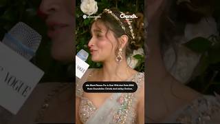 #AliaBhatt pauses for a chat with Met Gala 2024. #CranchMedia #Shorts