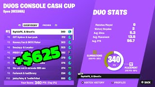 How I WON The Console Cash Cup Finals! +/ $625 (BACK2BACK)