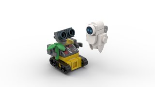 MOC Lego WALL-E and EVE mini builds in 4K