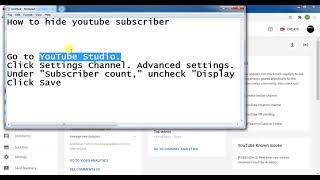 How to Hide YouTube subscriber