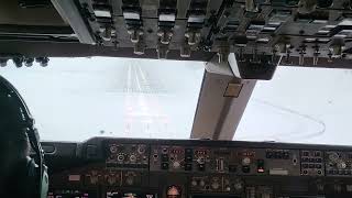 Landing in Anchorage frozen runway 07R