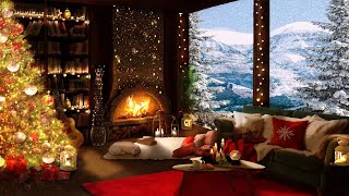 Cozy Christmas Ambience | Winter Ambience & Christmas Fireplace | Fireplace Sounds