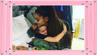 Here it is strech with Ariana Grande ( She hugged so cute fans )