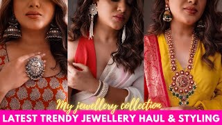 LATEST TRENDY JEWELLERY HAUL & STYLING | MUST HAVE JEWELLERY | JEWELLERY COLLECTION PART1 | GOGLAM