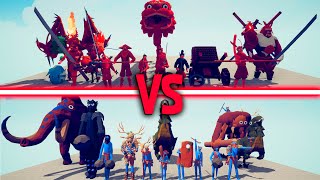 MEGA TRIBAL TEAM vs MEGA DYNASTY TEAM | TABS - Totally Accurate Battle Simulator