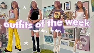 OUTFITS OF THE WEEK // new hair, getting veneers, and going to a concert!!!